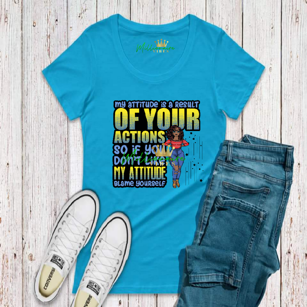 My attitude graphic T